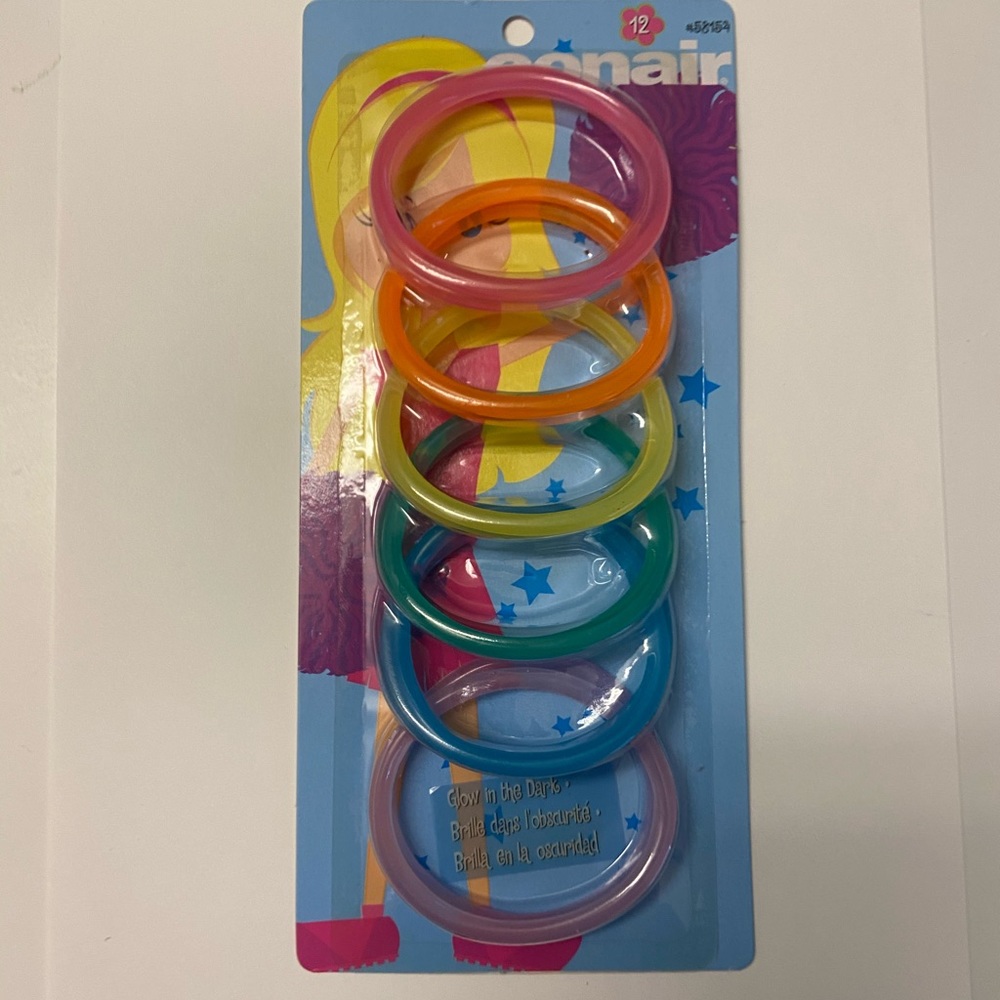 New 2005 Conair Glow in the Dark Jelly Bracelets